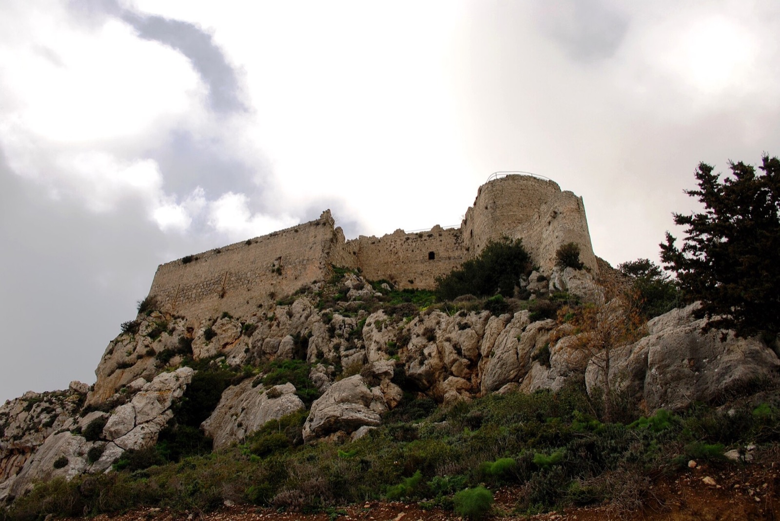 Kantara Castle on its mountain ridge