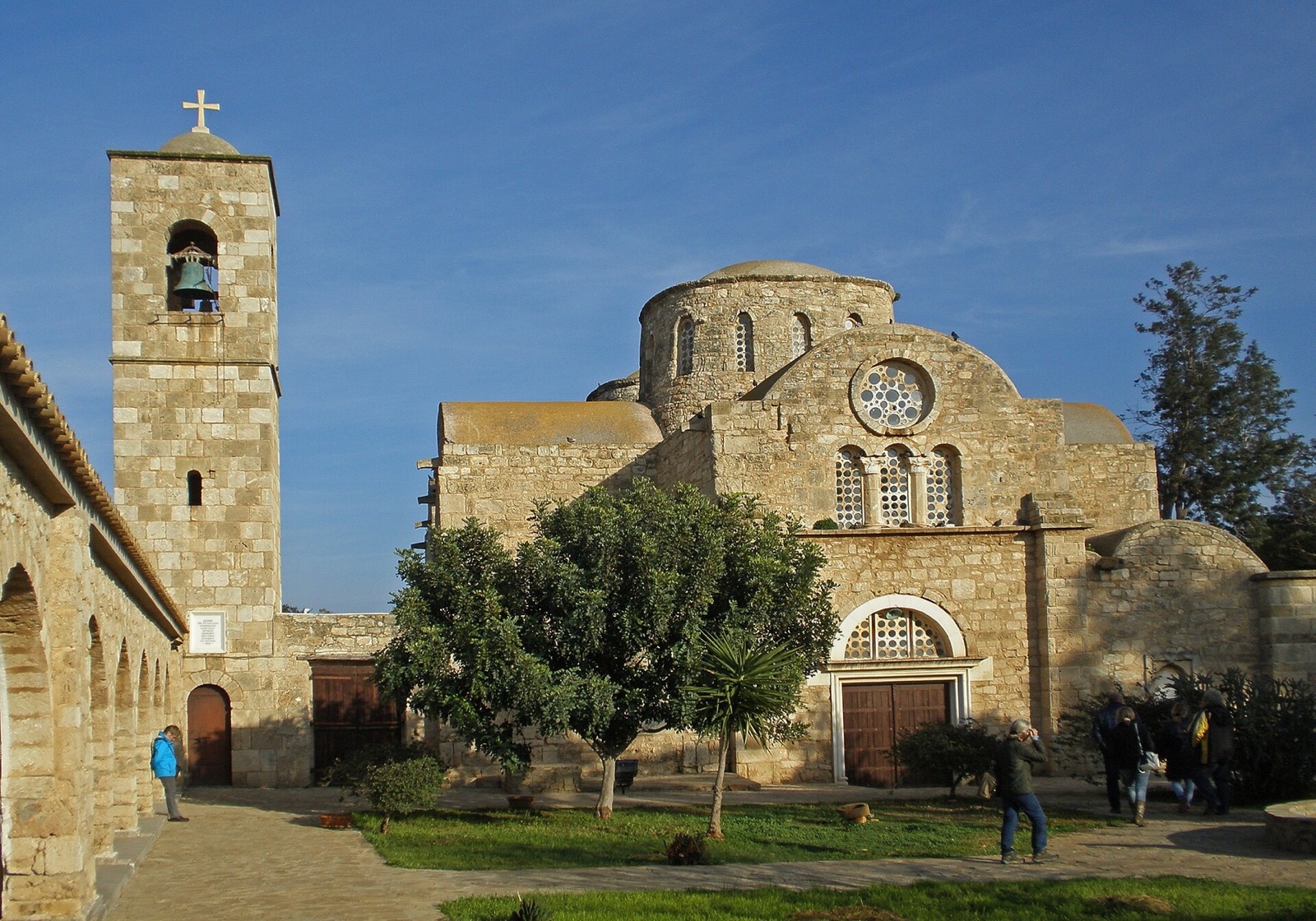 Courtyard and church of St Barnabas Monastery